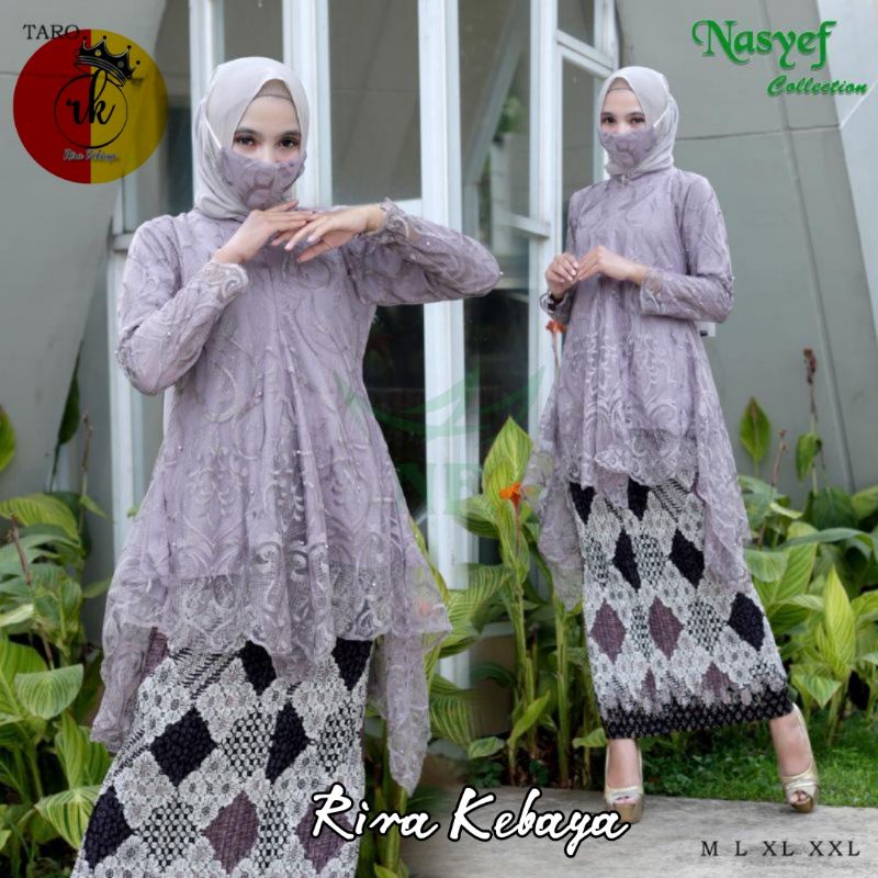 One Set Tunik Mauri Modern Kebaya Wanita Lamaran dan Kondangan Kebaya Wisuda Modern kebaya Seragam Nikahan