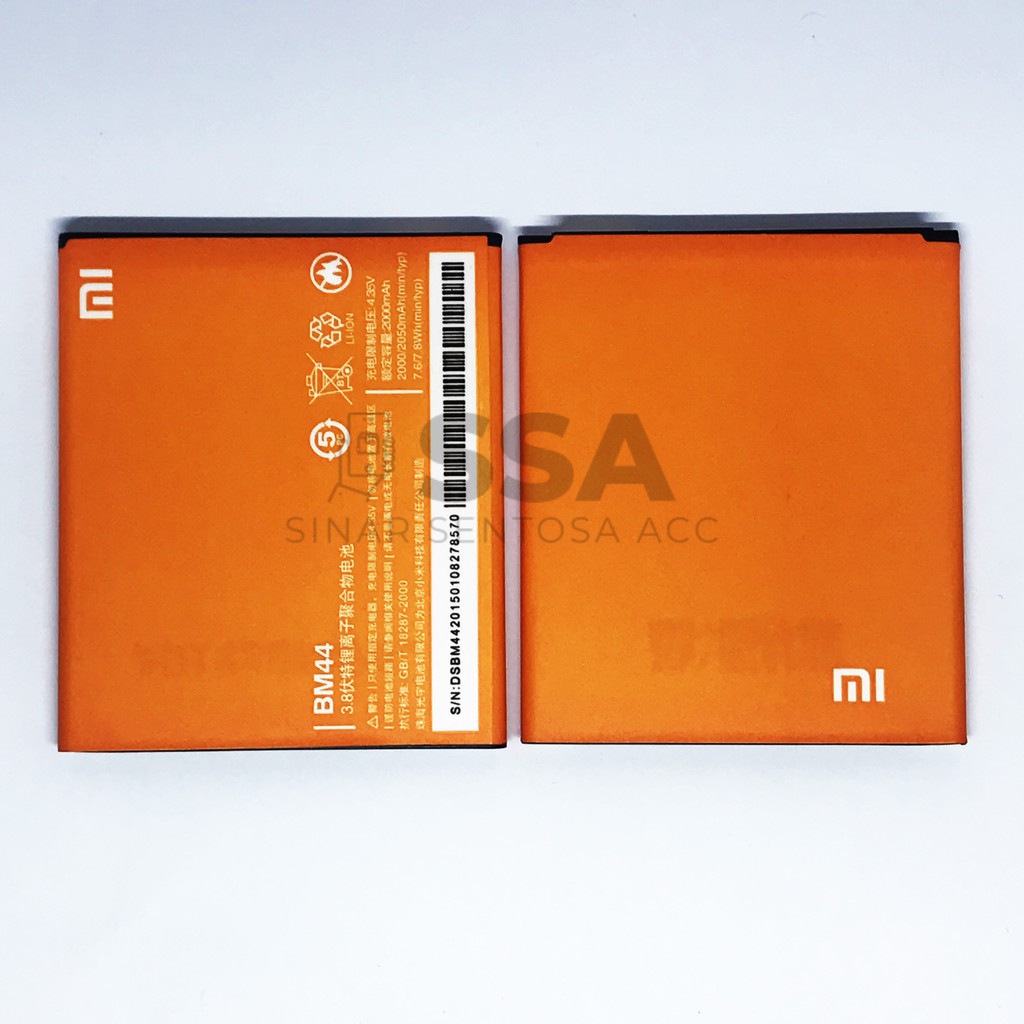 Baterai Original Xiaomi Redmi 2 2s Prime Pro BM44 BM 44 Battery Batre Batrai OEM Bergaransi