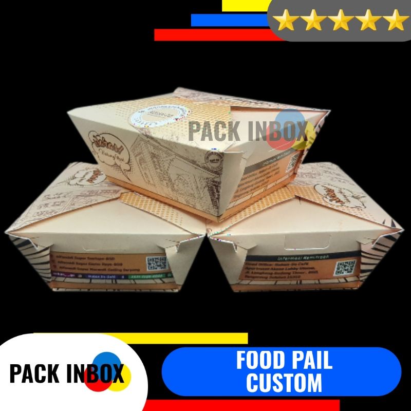 CETAK FOOD PAIL CUSTOM KARDUS AYAM GEPREK CUSTOM BOX AYAM PENYET CUSTOM