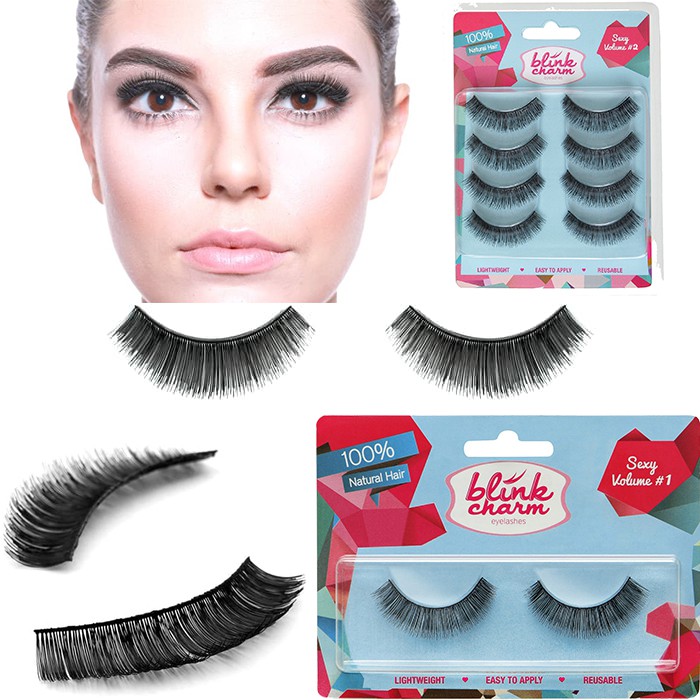 Blink Charm Eyelashes Sexy Volume (Isi 1 Pasang/4 Pasang) - Bulu Mata Palsu