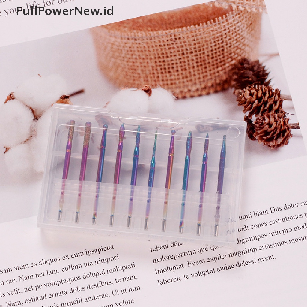 [KUKU PALSU] 10/30Pcs Nail Drill Bits Ceramic Head Nail Cuticle Polishing Manicure Art Tools .