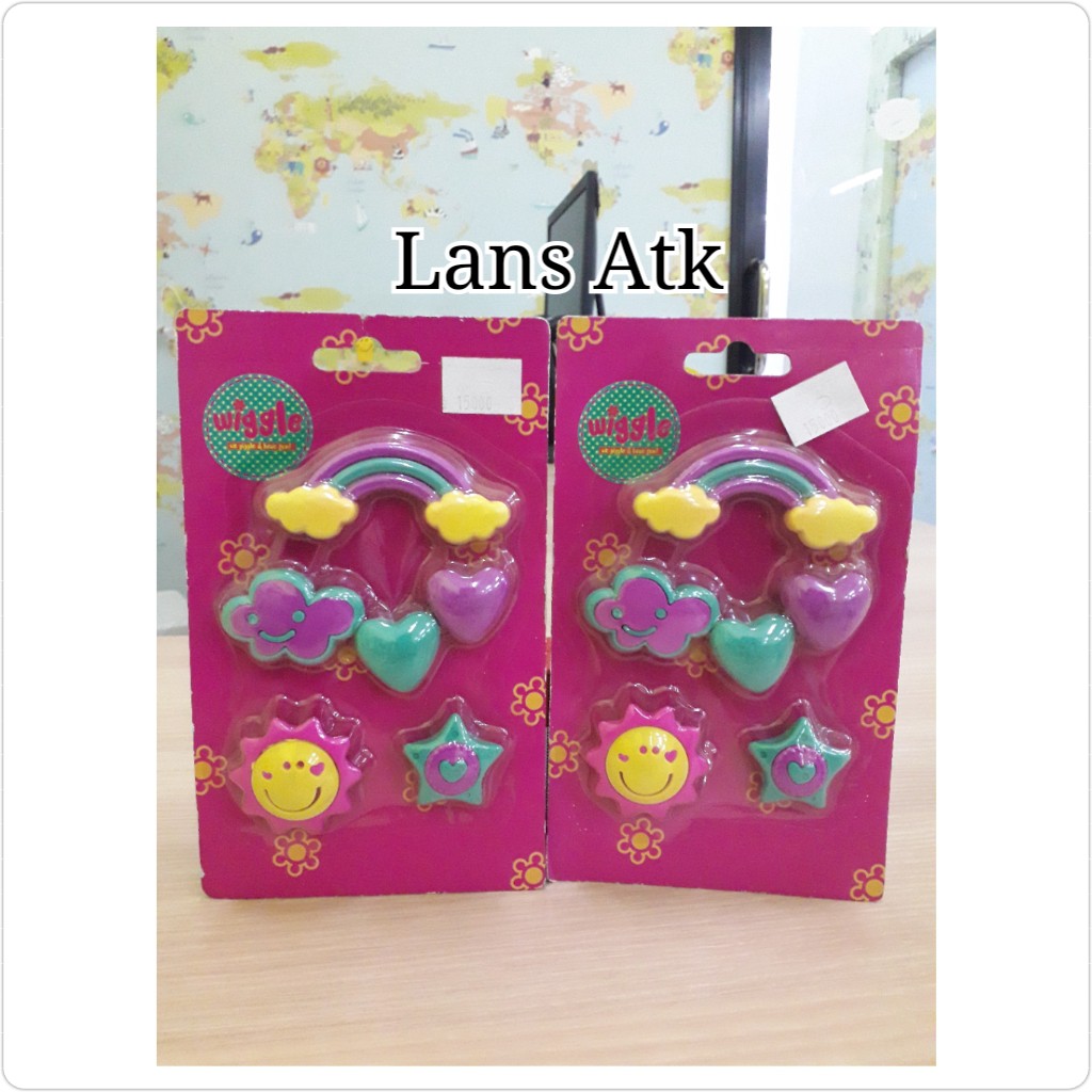 

WIGGLE Rainbow 3D Eraser Set penghapus wiggle lucu