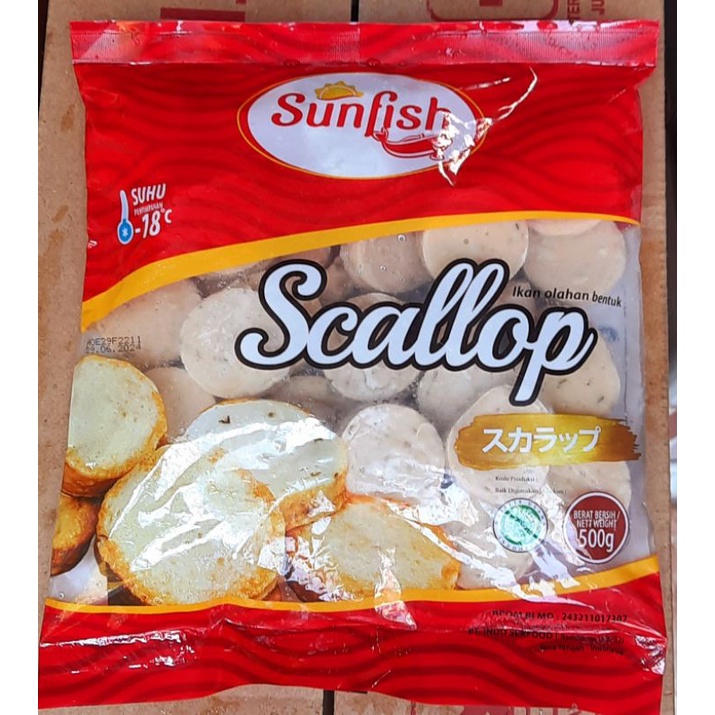 Jual Scallop sunfish 500gr / olahan ikan frozen food bentuk scallop