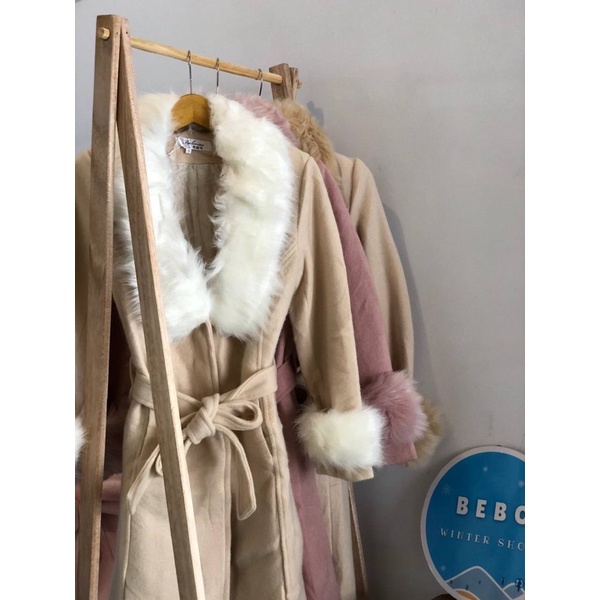 Winter Wool Fur Coat for Woman Coat Wol Bulu Wanita