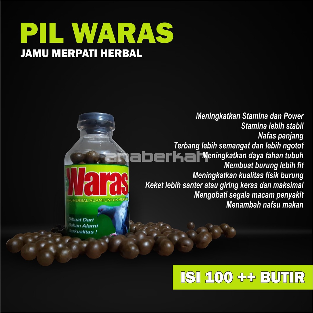 Jamu Merpati Giring Keras Pil Waras Isi 100 Butir Obat Merpati Giring Keras