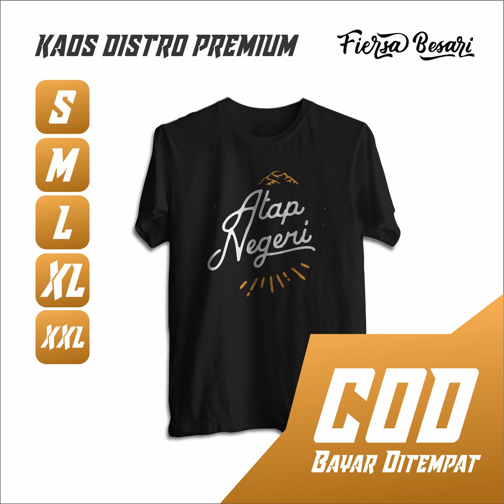 Kaos Atap Negeri Merchandise Fiersa Besari Kualitas Premium