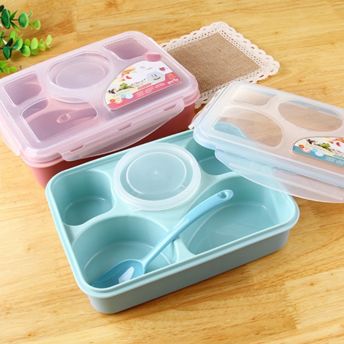 Yooyee Lunch Box Kotak Makan Sup 4/5 Sekat Bento Set [1kg 3pc]