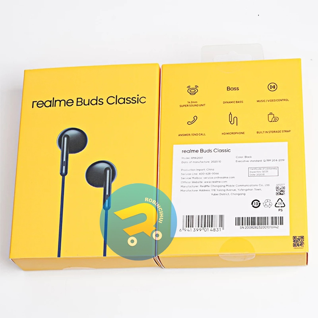 HEADSET REALME BUDS CLASSIC JACK 3,55 MM ORIGINAL - EARPHONE REALME BUDS CLASSIC JACK 3,55 MM - HANDSFREE REALME BUDS CLASSIC JACK 3,55 MM - HEADSET REALME - HEADSET JACK 3,55MM - HEADSET REALME BUDS CLASSIC  - HEADSET JACK 3,55MM