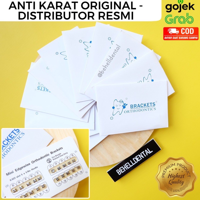 BRACKET BEHEL AMPLOP BIRU • Permanen ORTHODONTICS BRACES KAWAT GIGI FANCY EDGEWISE 0.22 NO HOOK MINI - Kawat Dental Metal