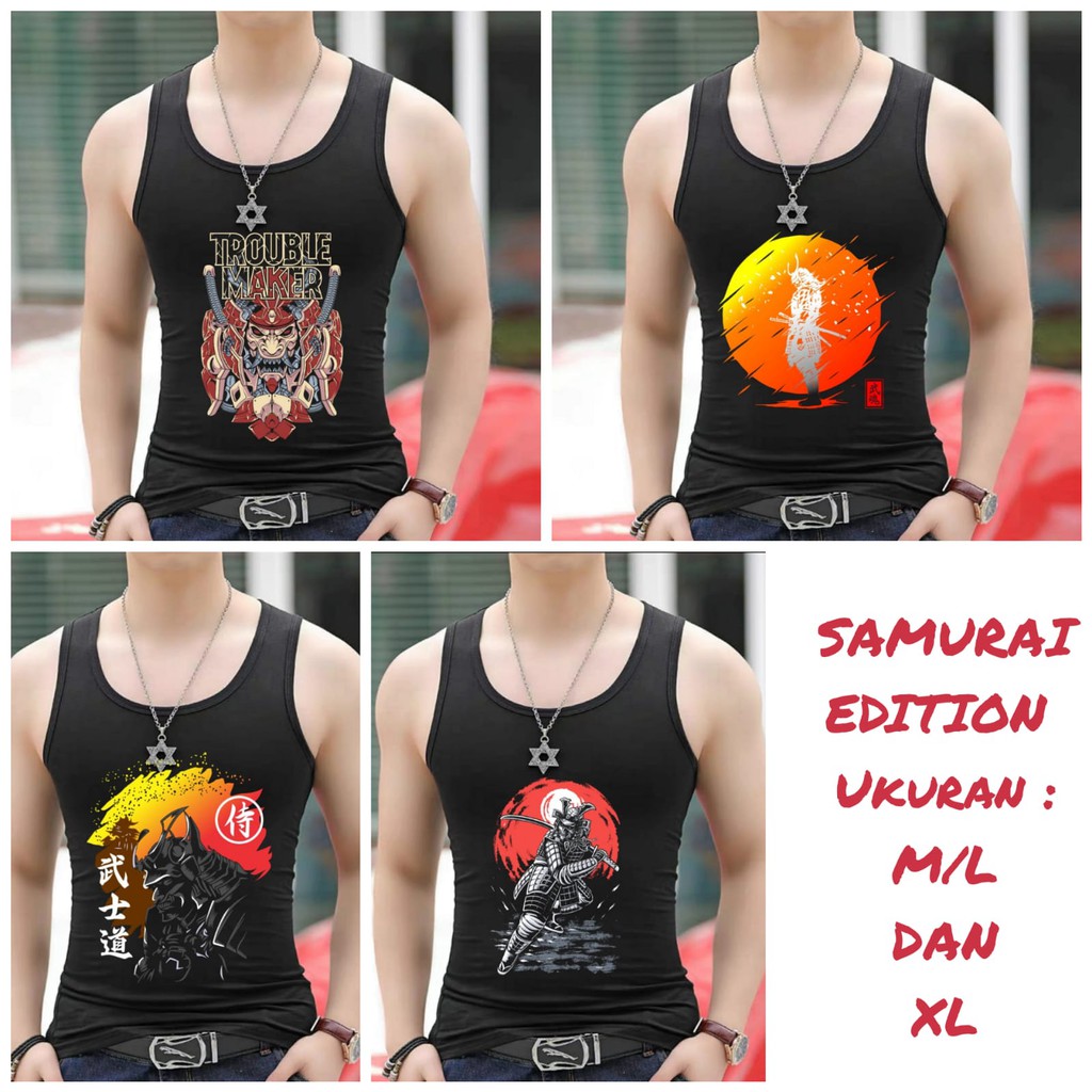 BISA COD / ALIPIO FASHION - SAMURAI EDITION / singlet pria / terbaru / keren