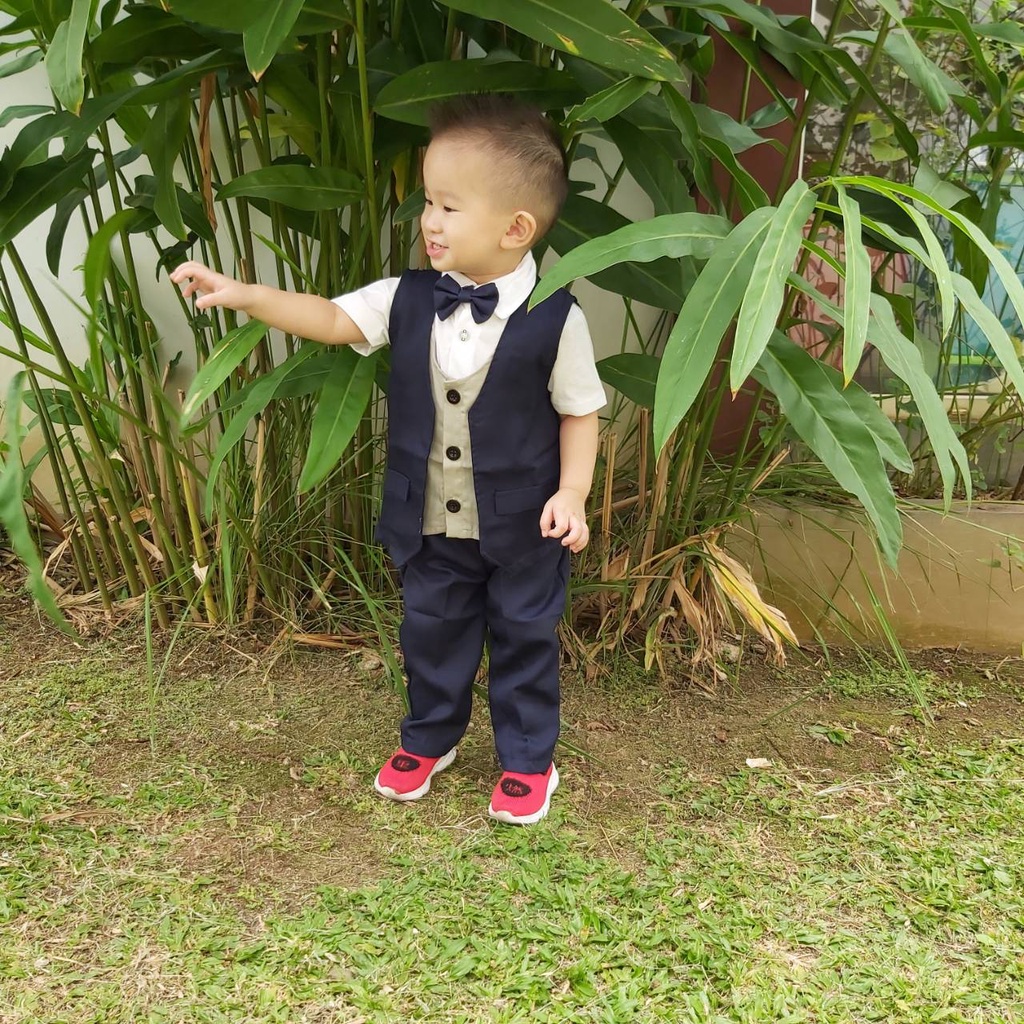 Jas Pesta anak 4 in 1 / Jas pesta toreto Rompi tuxedo acara formal / baju bayi rompi pisah banyak warna