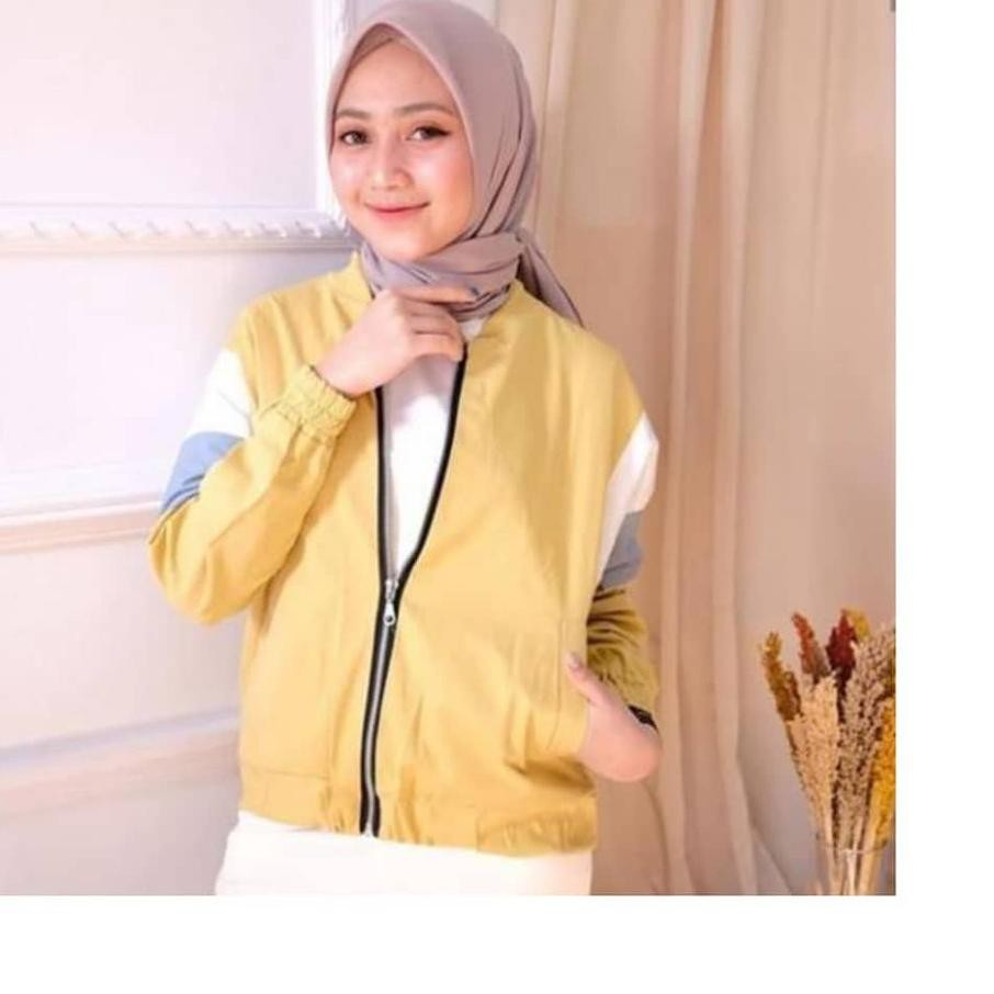 [ P6H ] CHIKA BOMBER MILLENIAL MILENIAL JAKET WANITA VINTAGE JAKET BERSHKA LARIS ««