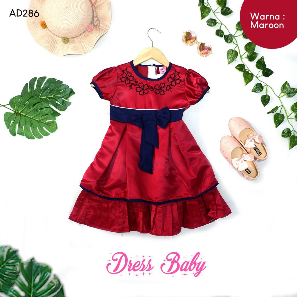 Dress Pesta - Dress anak perempuan - Dress Satin anak (COD)