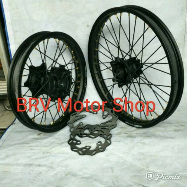 Velg Honda Crf 150L Velg Ring 18-21 Dan Velg 16-19 Paketan Komplit Siap Pasang Bonus Piringan