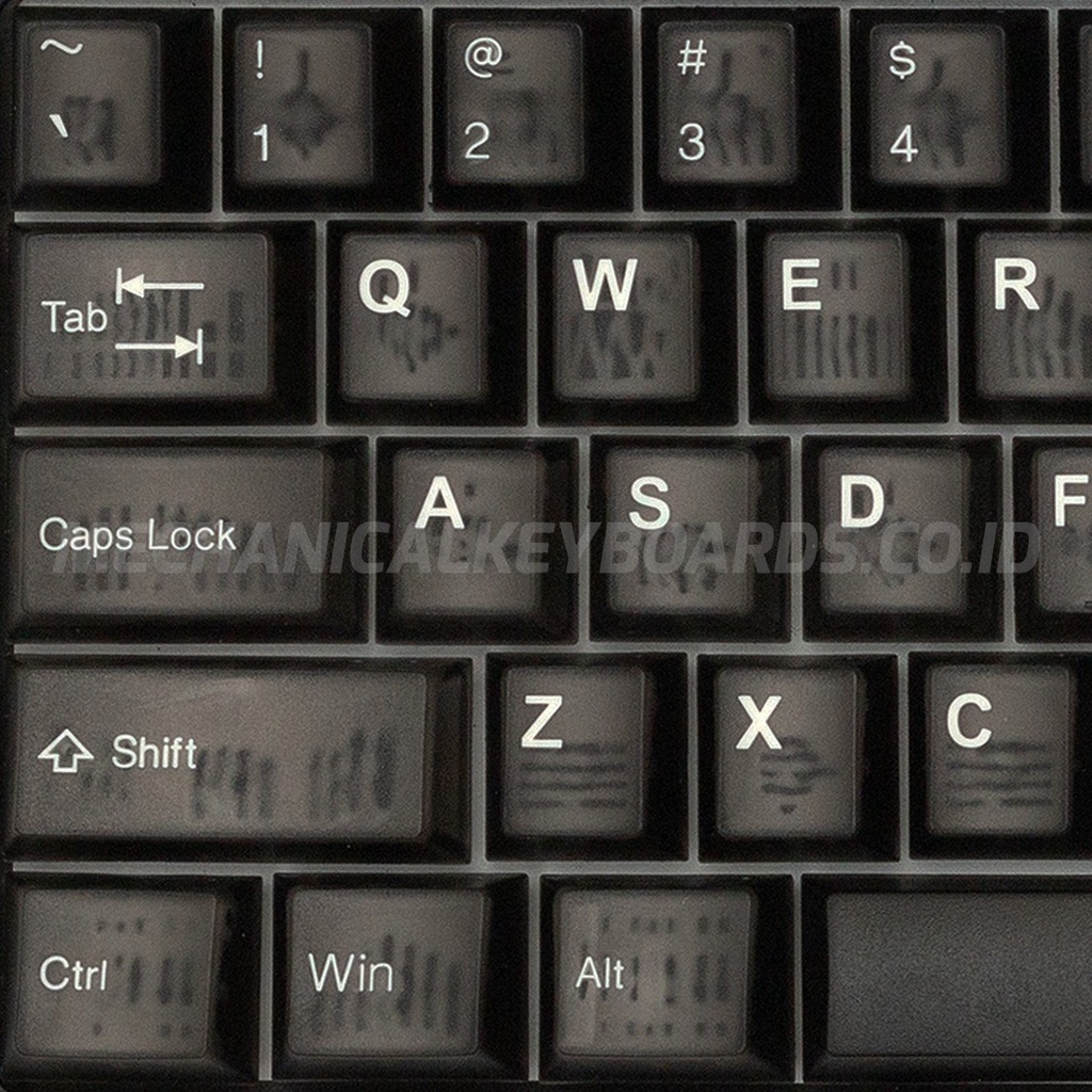 Jual Tai-Hao Translucent Smoky Quartz Cubic PC Double Shot Keycap Set ...