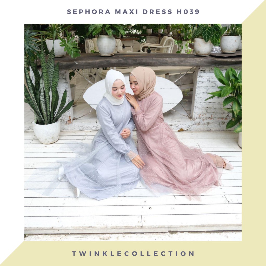 Gamis Pesta Kondangan Terbaru Maxi Tile Dress Busui Sephora H039