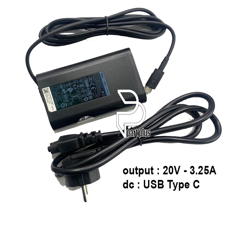 Adaptor Charger DELL 65w Type-C XPS 12, 9250 XPS 13 9350 9360 9365