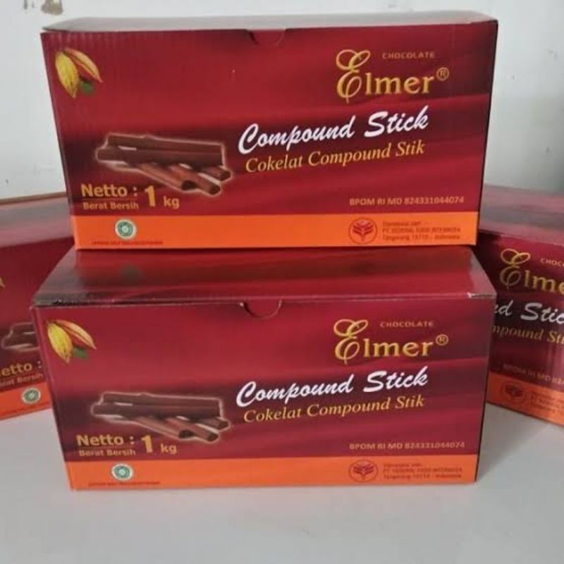 

[ 1 KG ] Elmer Chocolate Compound Stick 1 Kg / Coklat Blok Elmer
