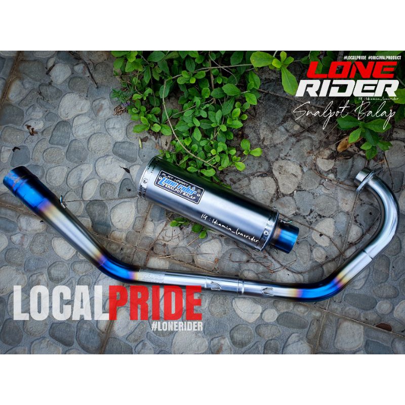 Knalpot LR Lone Rider Original - Super SRR ft. Megaphone Sanblast - SATRIA FU
