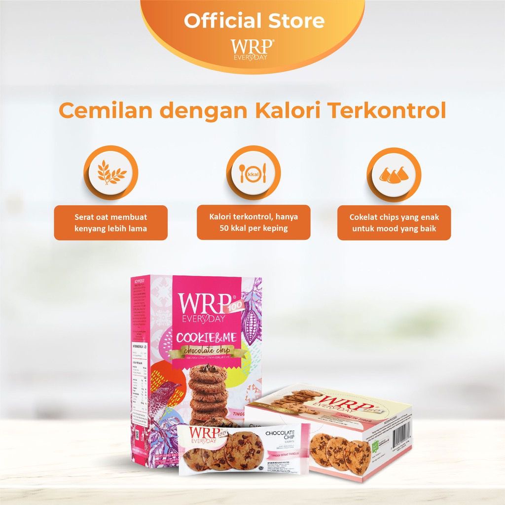 WRP COOKIES Chocolate Chip / Edam Keju Everyday 30g SACHET Cemilan Diet Sehat