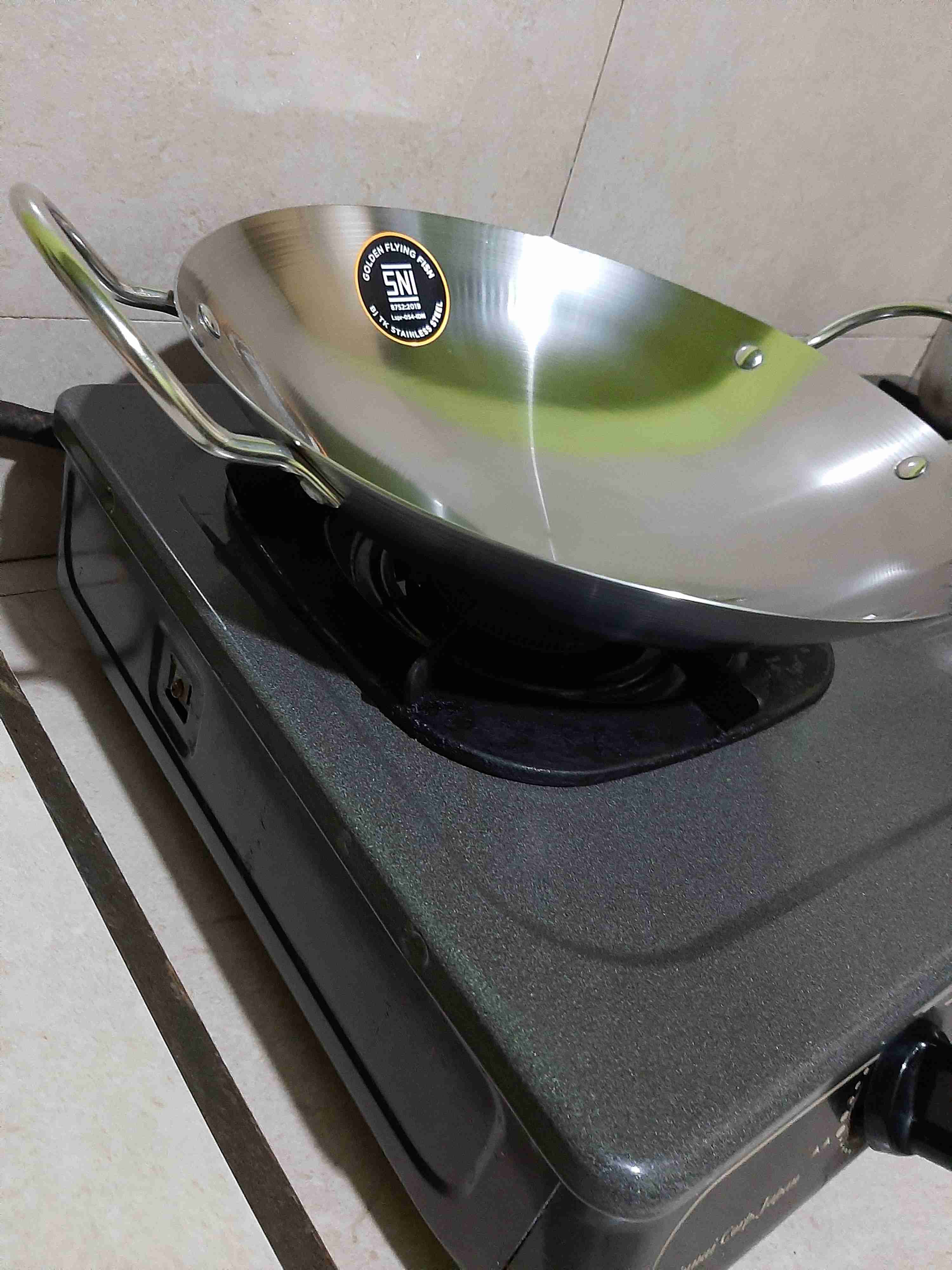 Wajan Anti Lengket 30cm Stainless Harden Steel - Golden Flying Fish Wj0230b