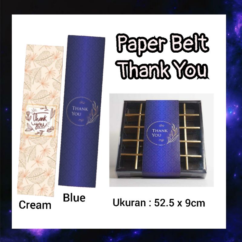

Paper Belt Thank You Paperbelt Sleeve Sabuk
