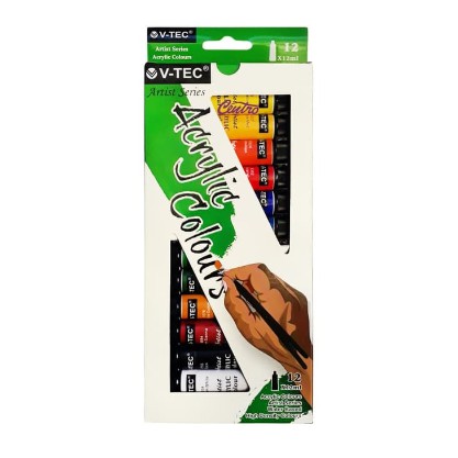 

V-TEC Acrylic Colors 12ml 12 Warna VTEC Cat Akrilik 12 ml VT-812/A
