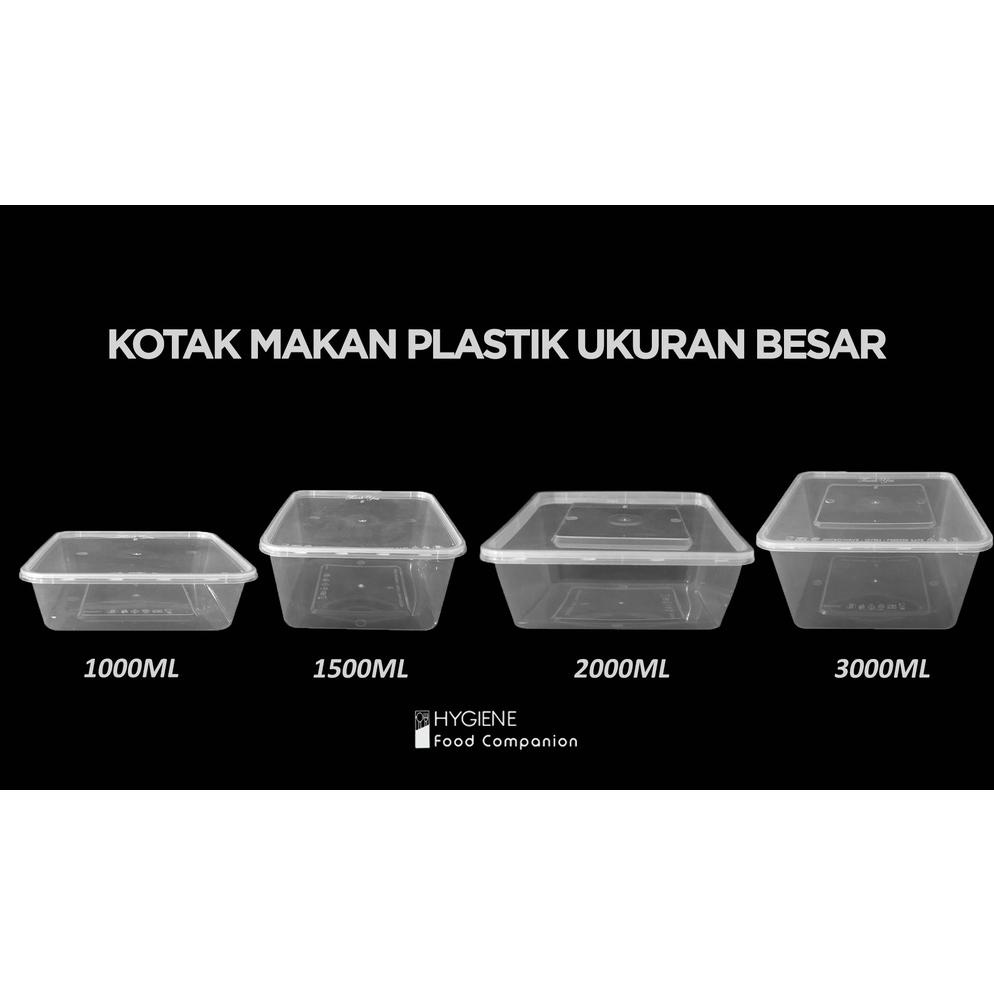 Thinwall Square 1500 Ml / Thinwall Persegi 1500 Ml / Kotak Thinwall