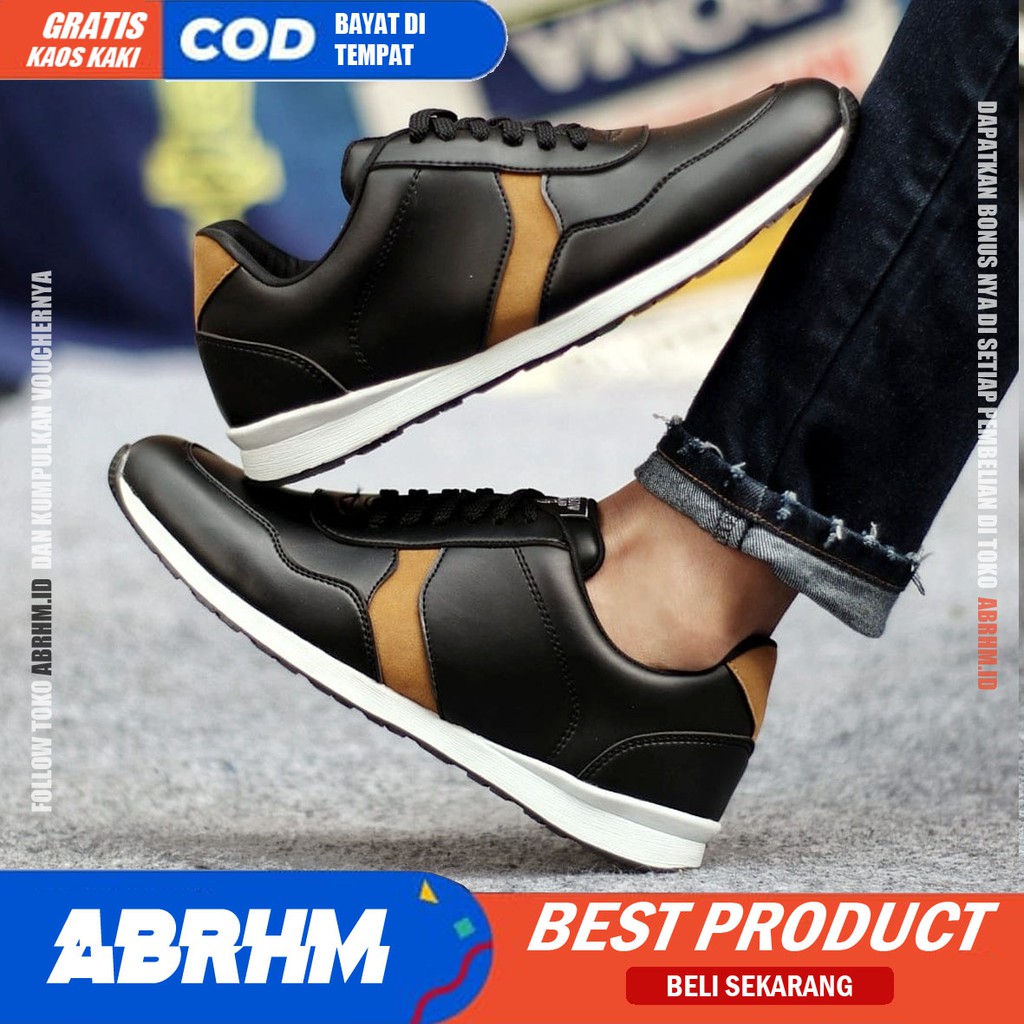 ABRHM x VARGAS Sepatu Sneaker Pria Sepatu Pria Casual Sneakers Cowok / Cowo Kerja Ori Sepatu Kasual Kerja Kuliah Kondangan Gaya Keren Kekinian Original Murah Terlaris