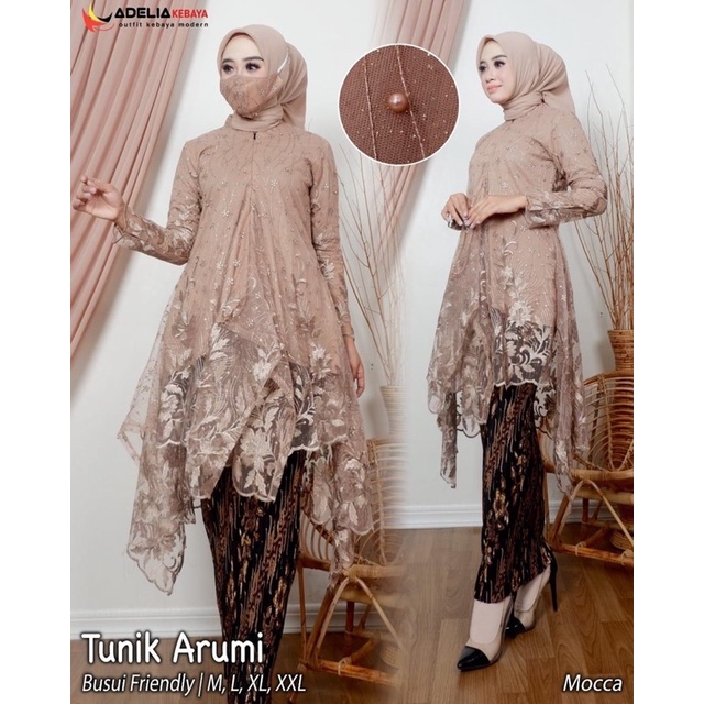 Set Kebaya Tunik Tulle Shanghai / Kebaya Tunik / Kebaya Modern / Kebaya Wisuda