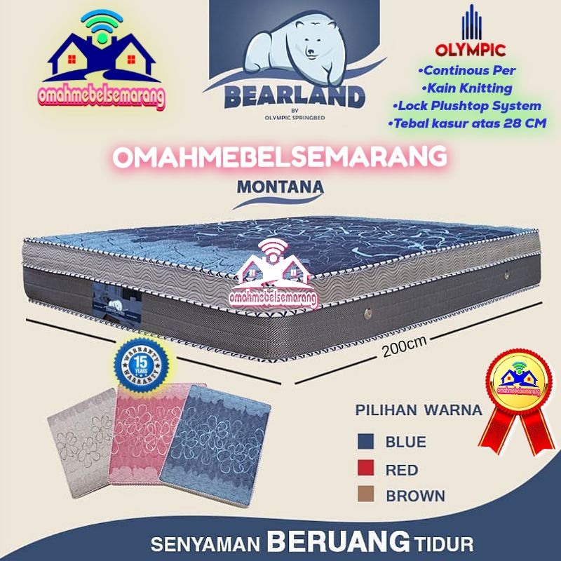 Springbed lock plush top OLYMPIC BEARLAND GRIZZLY Matras Kasur