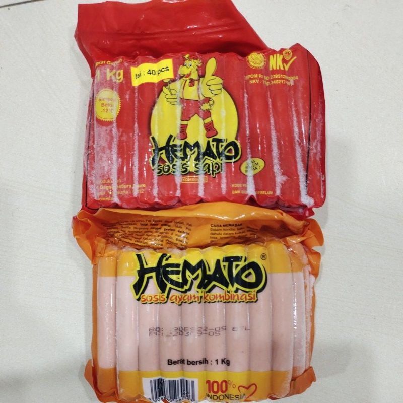 

hemato sosis sapi/ayam 1kg 40pcs