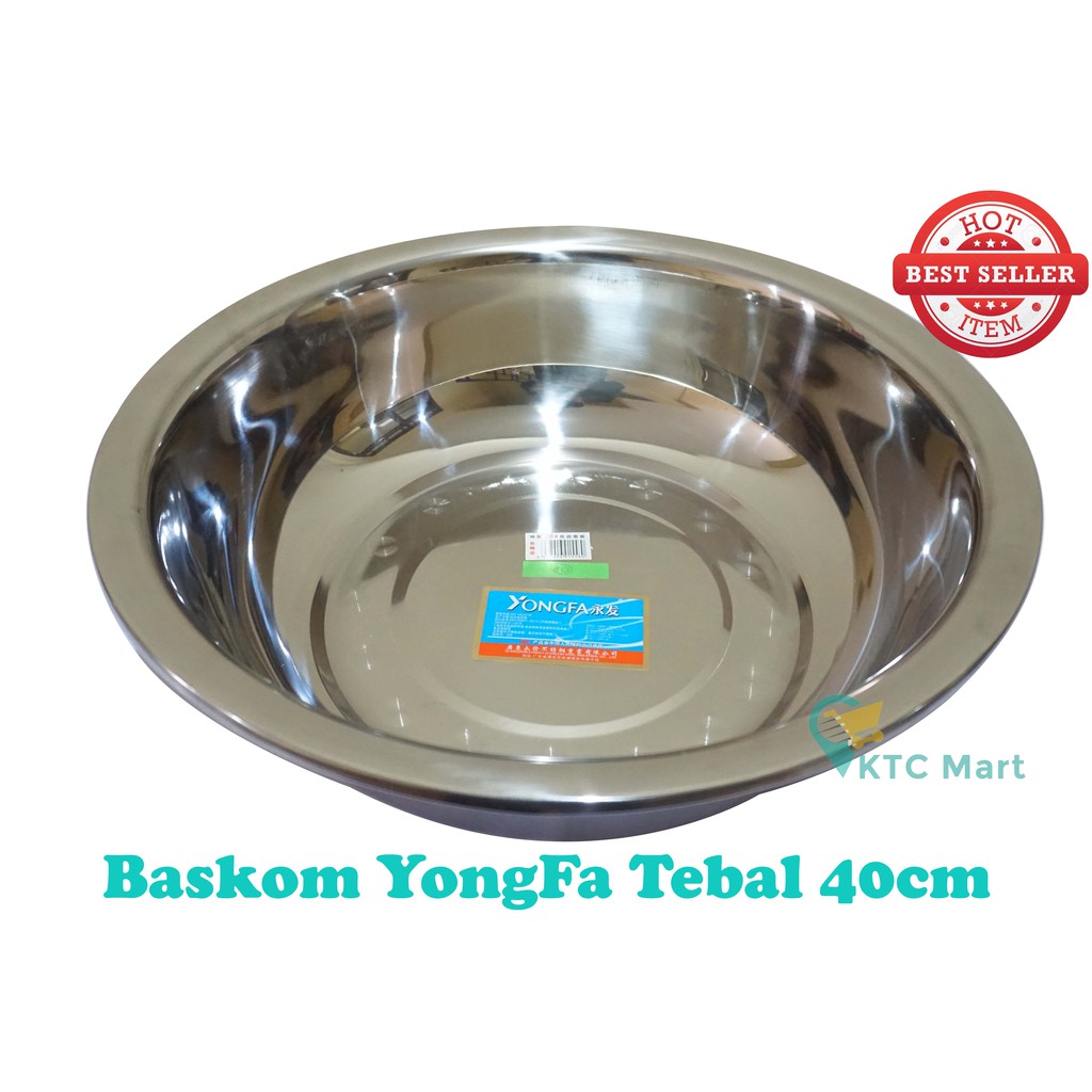 KTCmart - Baskom Tebal 40 cm Stainless Steel