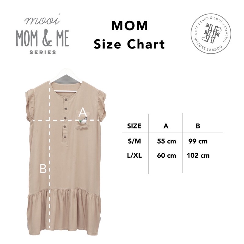 MOOI KIKA RUFFLE DRESS (MOM)/DASTER IBU