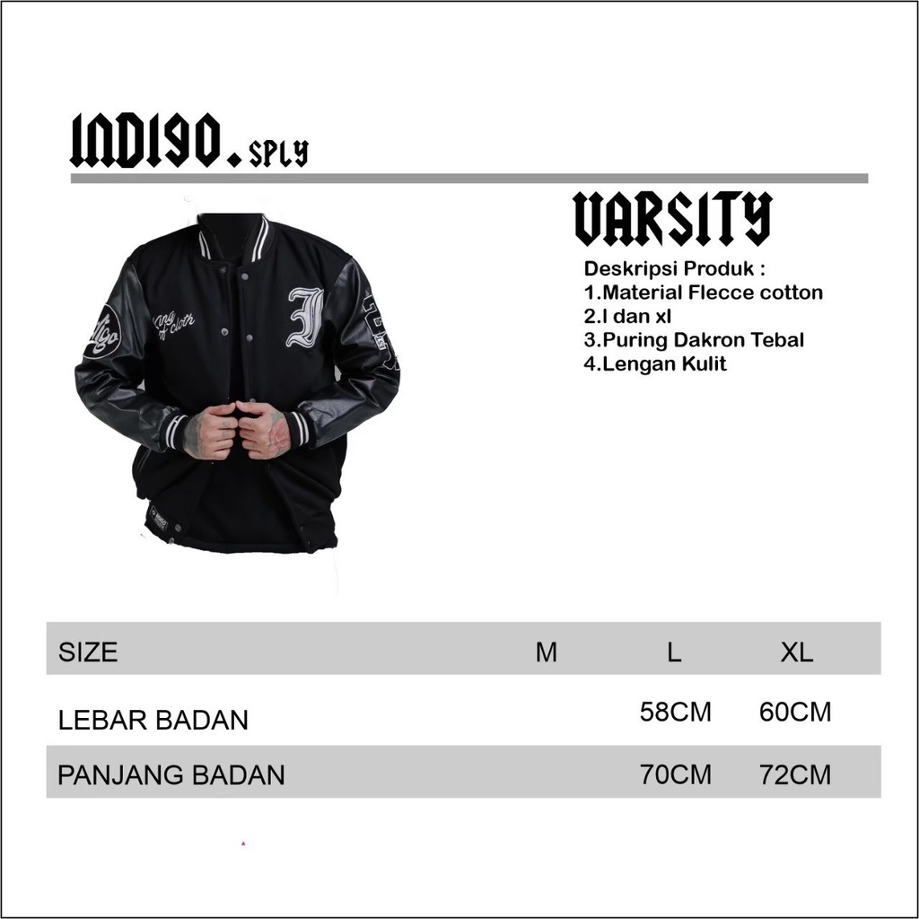 VARSITY JACKET BASEBALL PRIA PREMIUM FULL BORDIR