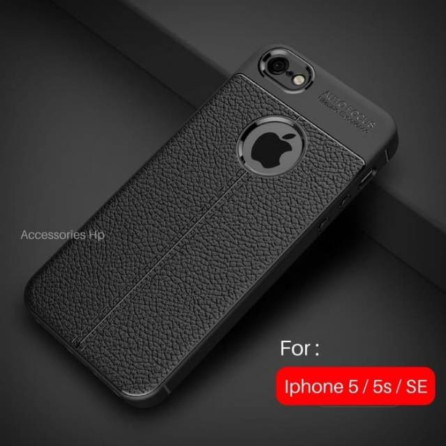 Apple Iphone 5 / 5s / 5SE Soft Case Auto Focus Look Leather Casing