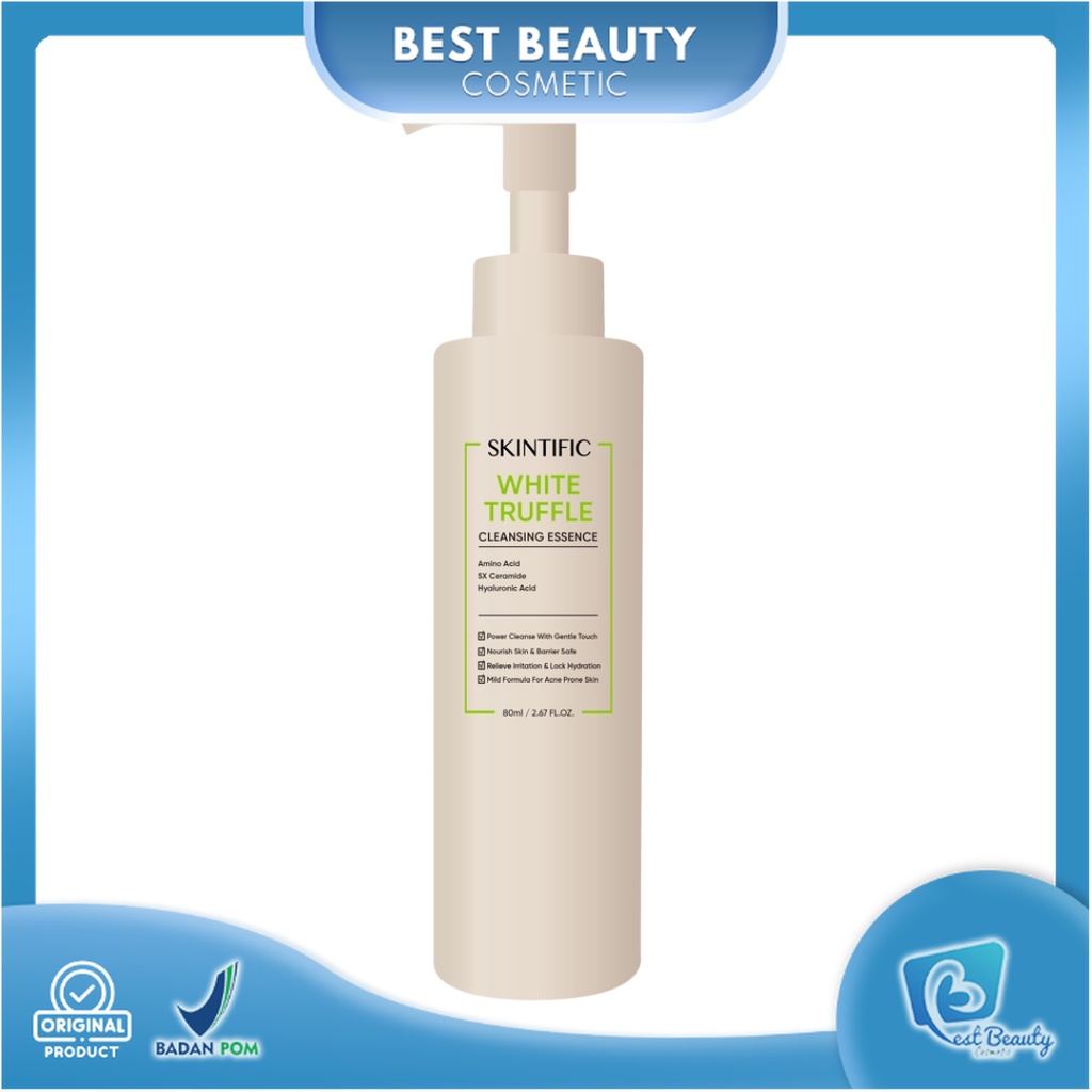 ★ BB ★  SKINTIFIC White Truffle Cleansing Essence Cleanser Facial Wash Serum Nourish and Protect Skin Barrier 80ml