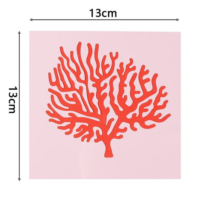 Plastic Stencil - Tree Branches Shape (13x13cm)