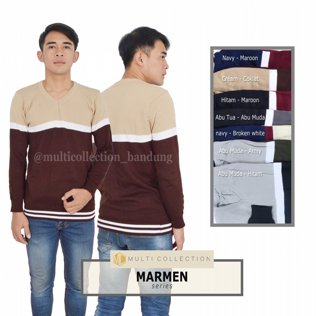 MARMEN SWEATER    baju rajut pria   sweater rajut pria   grosir baju rajut   baju rajut casual kore