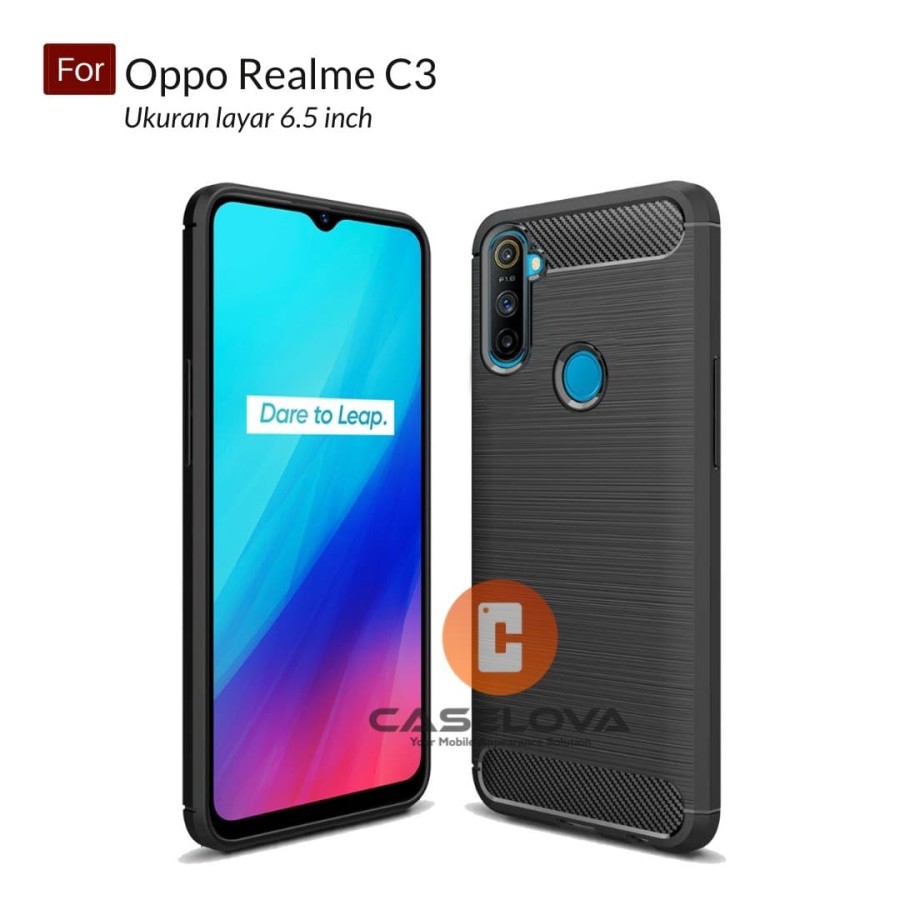 REALME C3 C11 C12 C15 Silicon Carbon Slim Fit Soft Case Premium