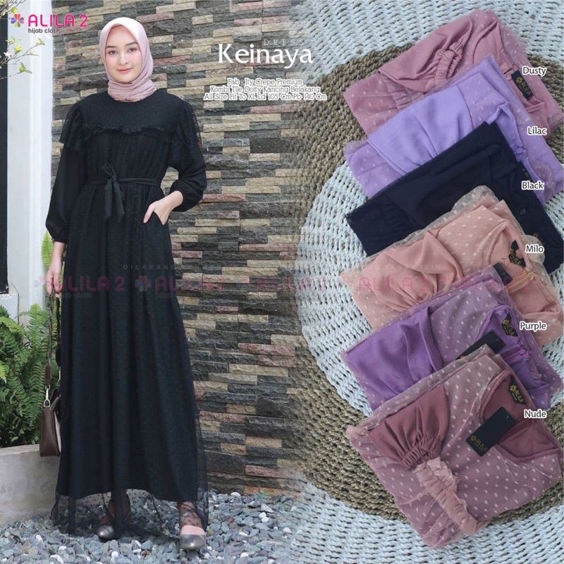 GAMIS BUSANA MUSLIM KEINAYA DRESS BY ALILA HIJAB
