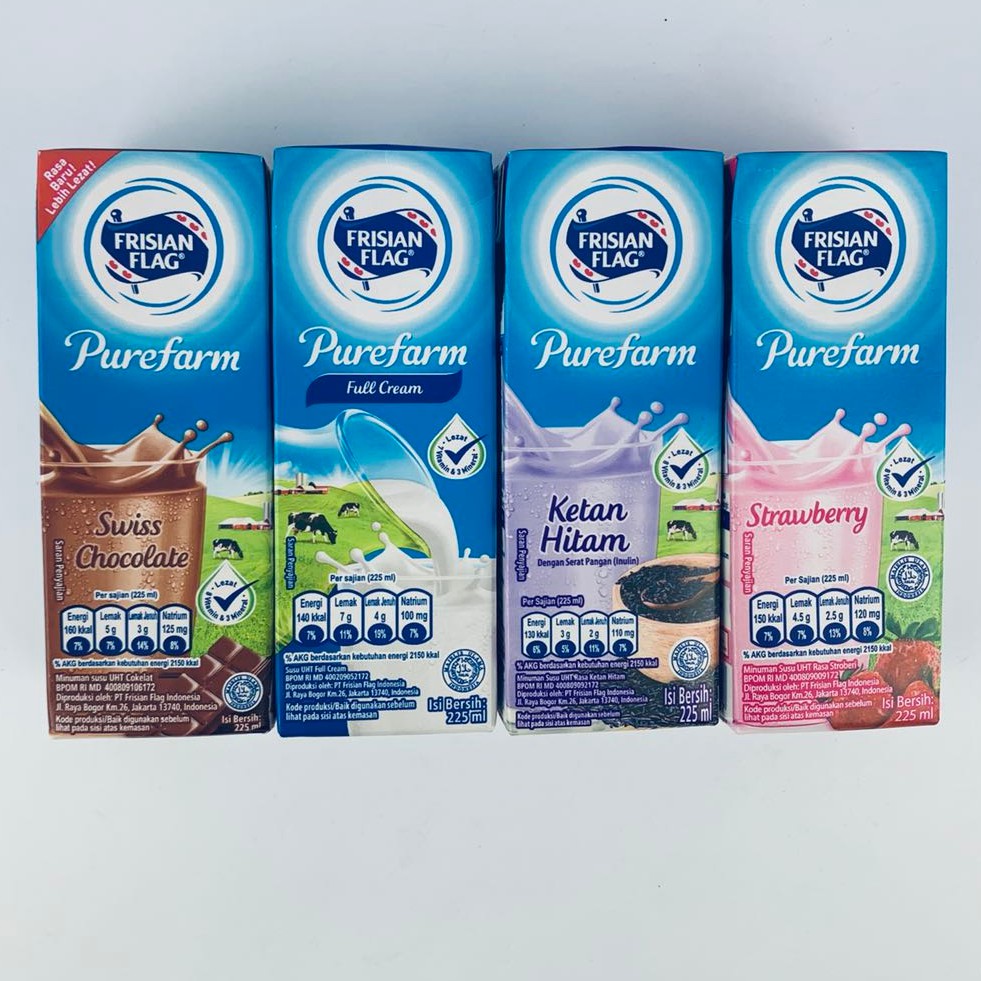 Susu Bendera Frisian Flag Purefarm Uht 225 Ml Shopee Indonesia