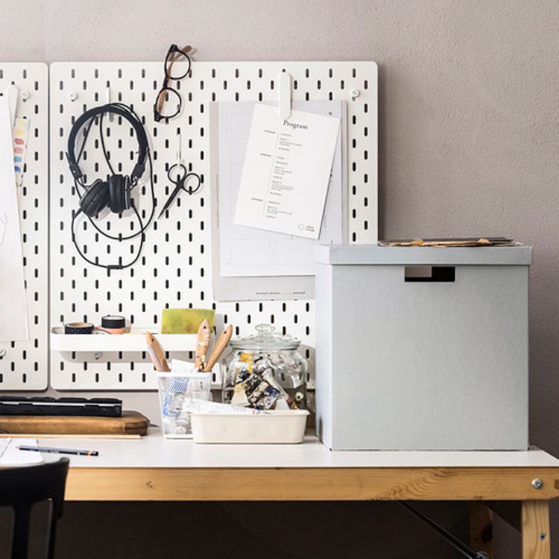 

Skadis papan pegboard papan berlubang papan workshop 56 x 56 cm