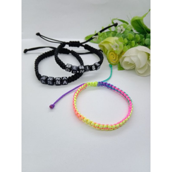 YASAFA GELANG TALI simpul gelang nama satin bracelet