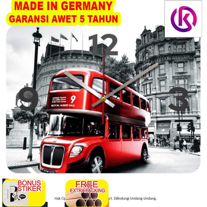 

Murah Jam Dinding Unik Artistik - RedBus Wall Clock