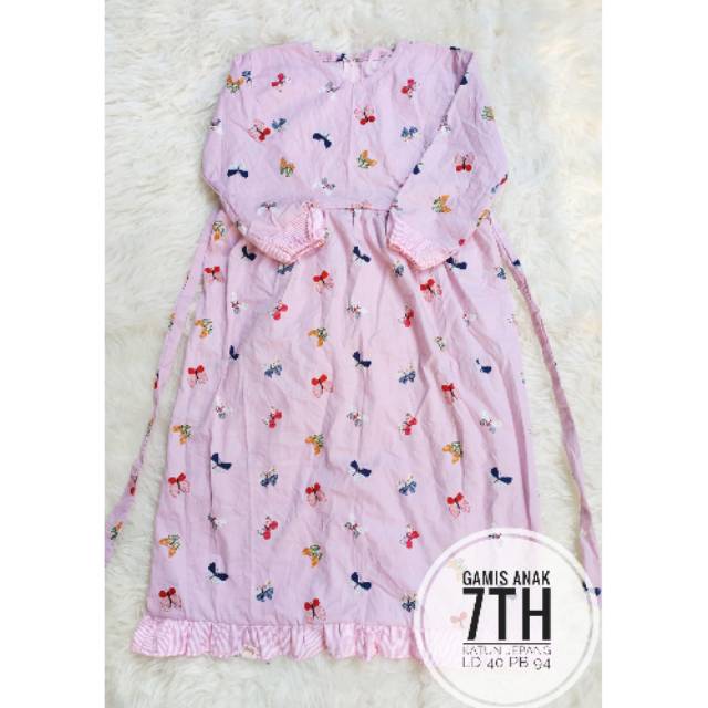 Gamis anak katun Jepang pesanan bunda wiwik