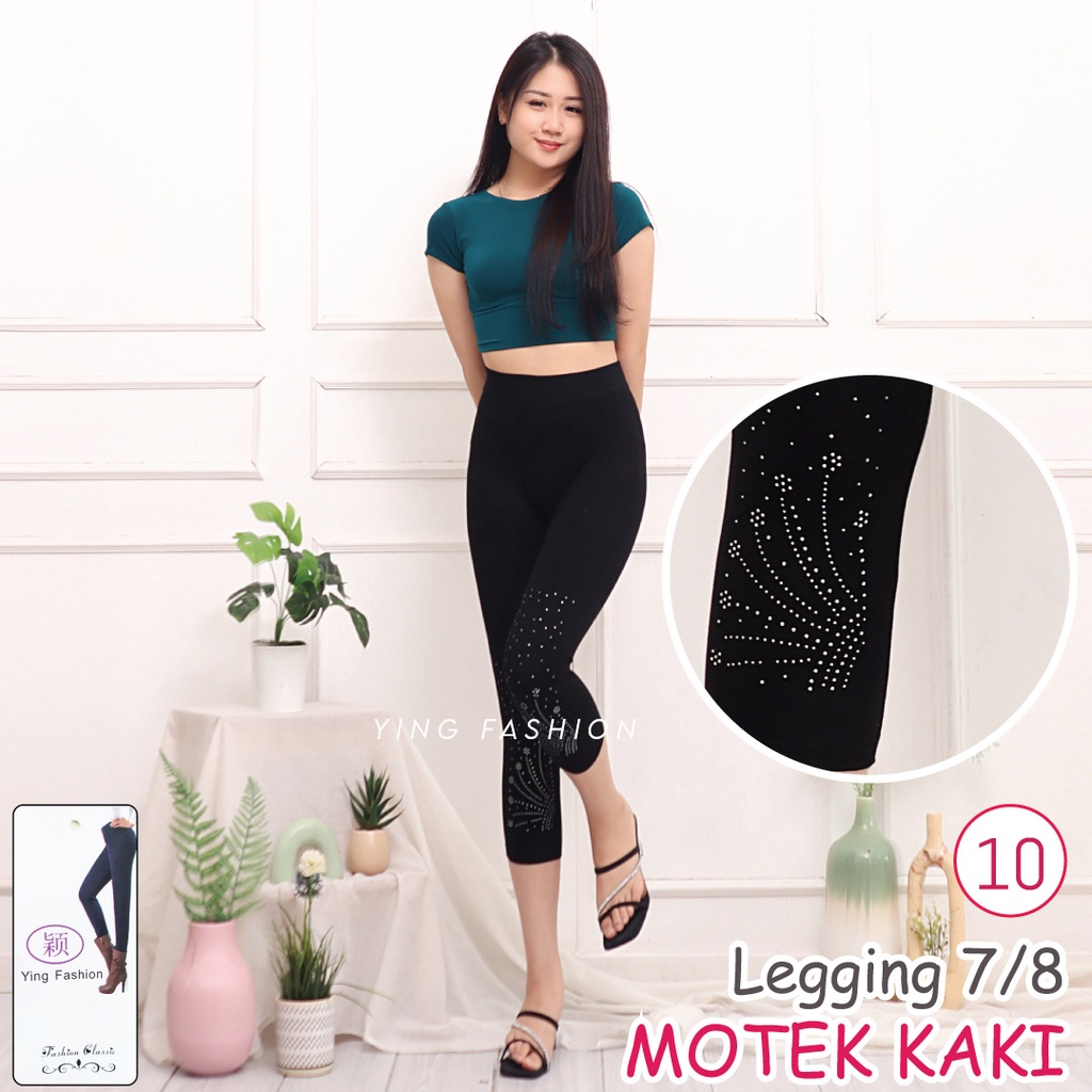 Legging MOTEK KAKI MK07-10 / LEGGING MOTEK KAKI PENDEK / LEGGING MOTEK PENDEK / LEGGING IMPORT / LEGGING YING FASHION