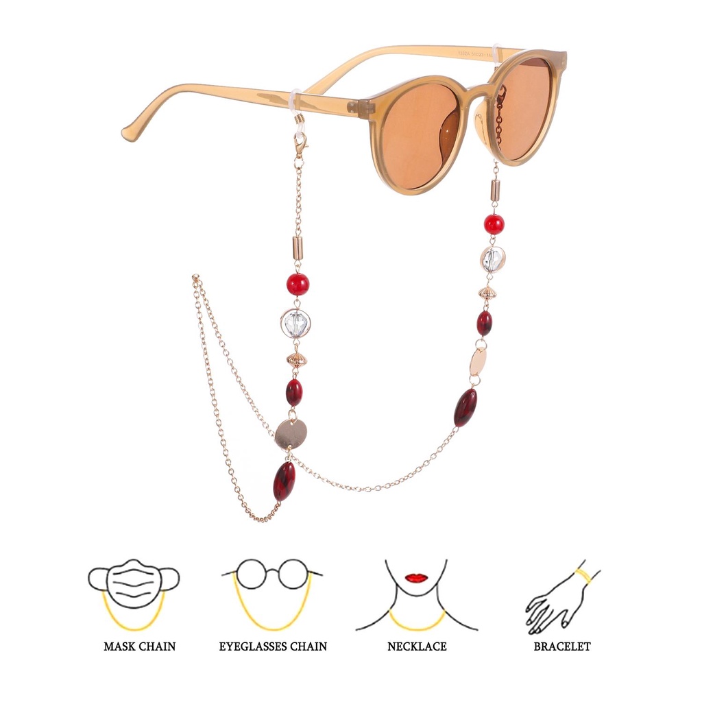 Lily Rantai Kacamata Kristal Hot Lanyard Holder Dan cords Rantai Kristal Sunglass Kacamata Kalung