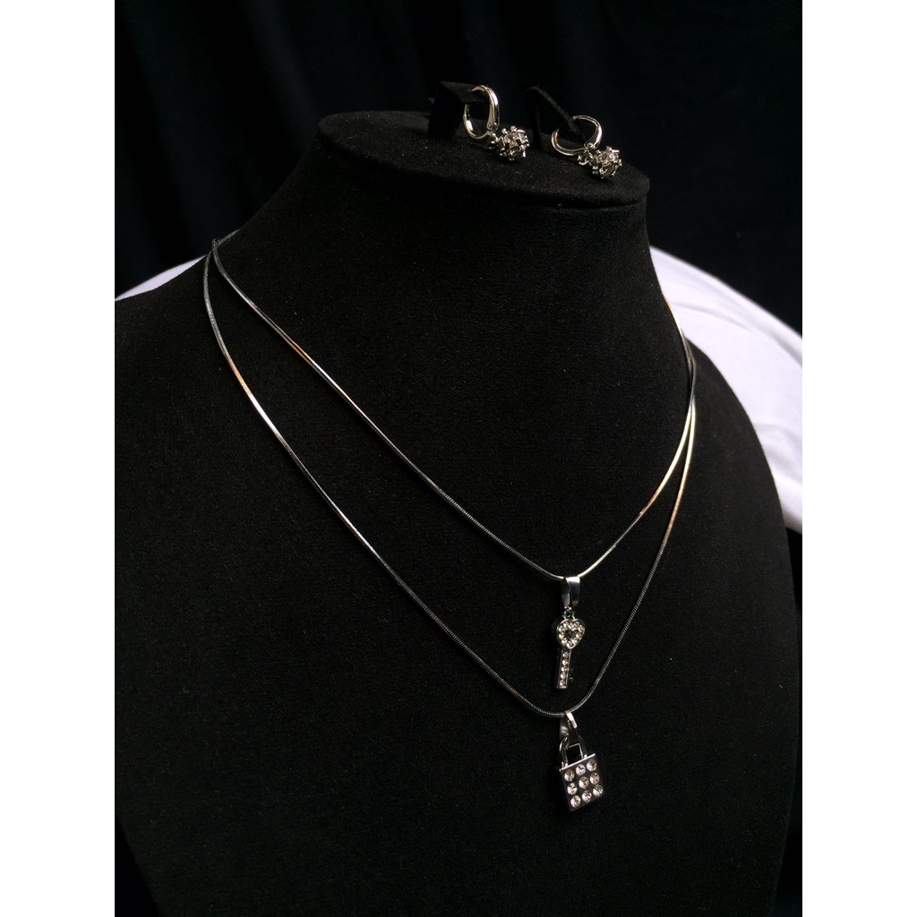 DISKON!!! Kalung Couple Gembok Kunci Liontin Kalung Fashion Wanita // Kalung Titanium Couple // Gembok Kunci Couple