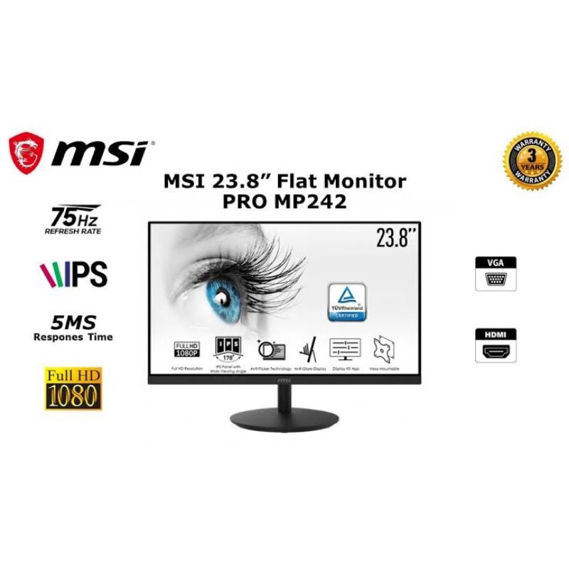 MSI PRO MP242 MONITOR [1080p, 75Hz]